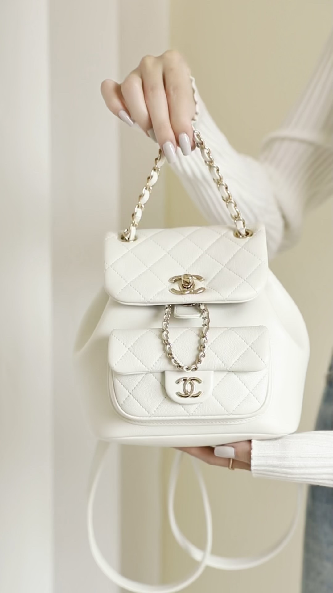 The Top Ultimate Knockoff
 Chanel Duma Bags Backpack White
