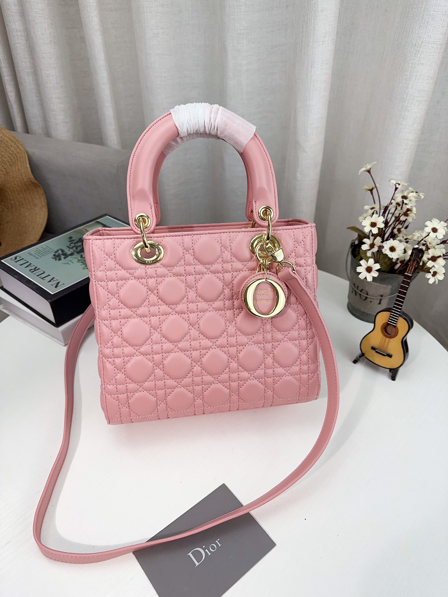 Dior Lady Fashion
 Handbags Crossbody & Shoulder Bags Gold Sheepskin Spring/Fall Collection