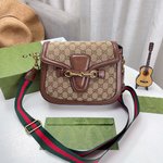 Gucci Saddle Bags Cowhide Lady