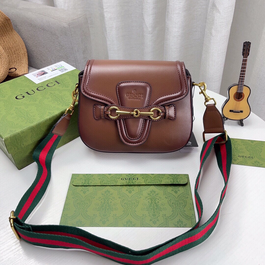 Gucci Saddle Bags Cowhide Lady