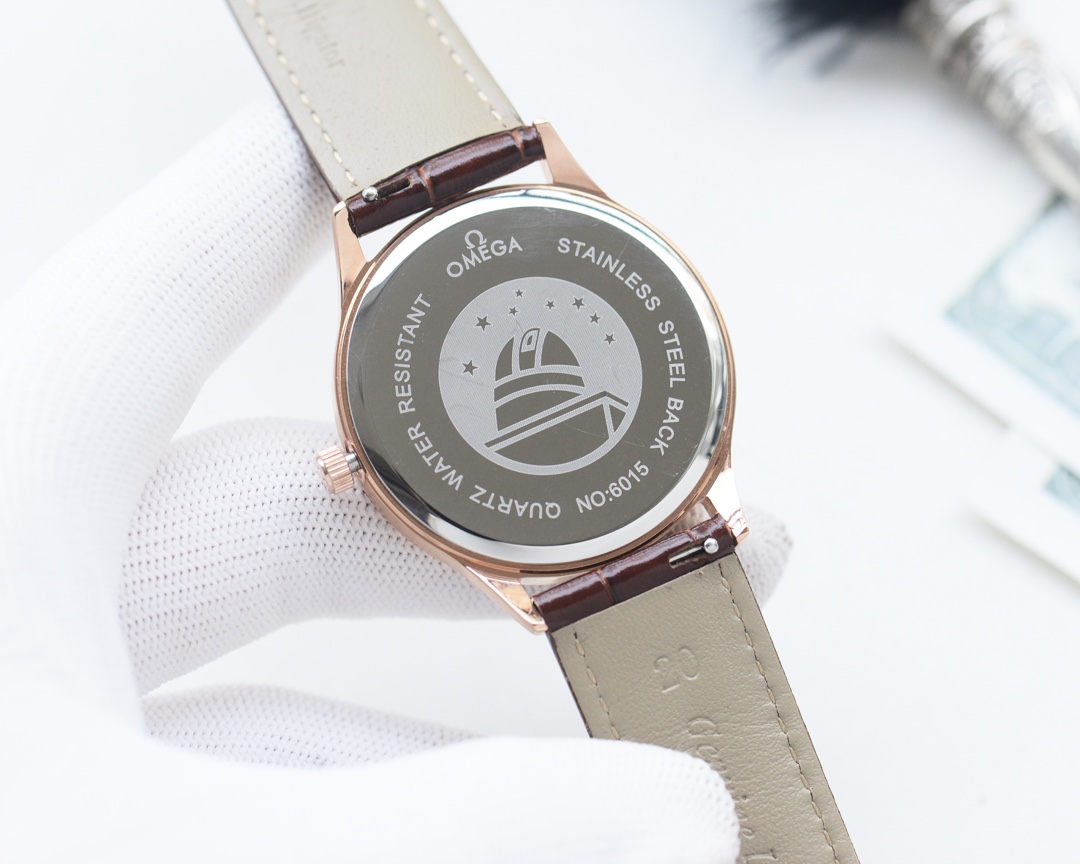 Omega-OMEGA Couple’s Wristwatch: White Shell, Gold Shell, Steel Belt – Quality Assurance - 图片 8