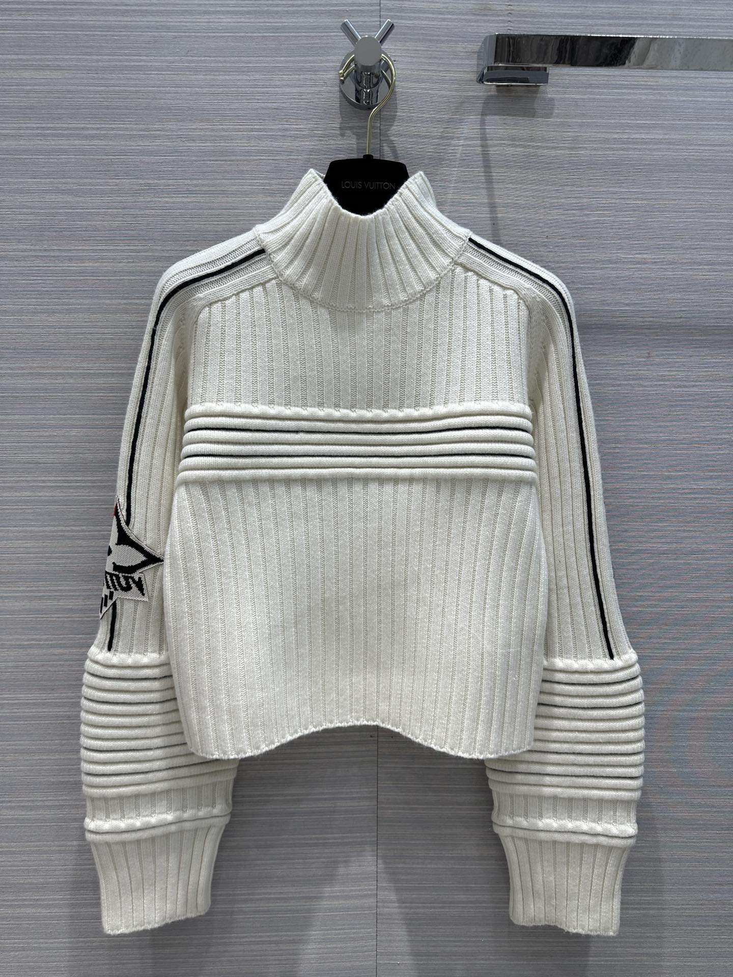 Louis Vuitton Clothing Knit Sweater Sweatshirts White Cashmere Knitting Fall/Winter Collection