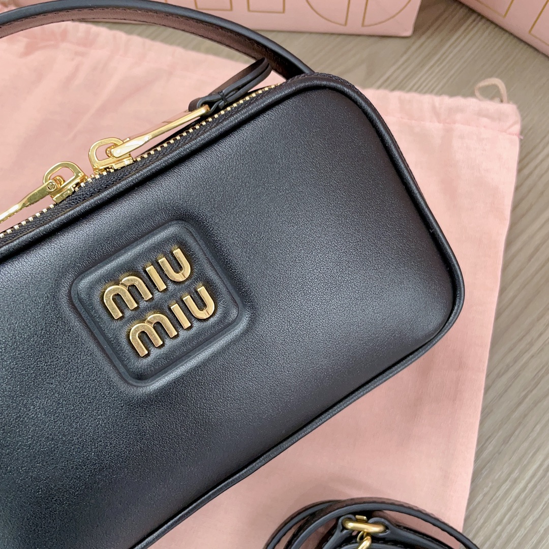 Miu Miu Lunch Box Bag: Top Calf Leather, Dual Zipper, & Adjustable Strap 6 i1698555169 6969 4