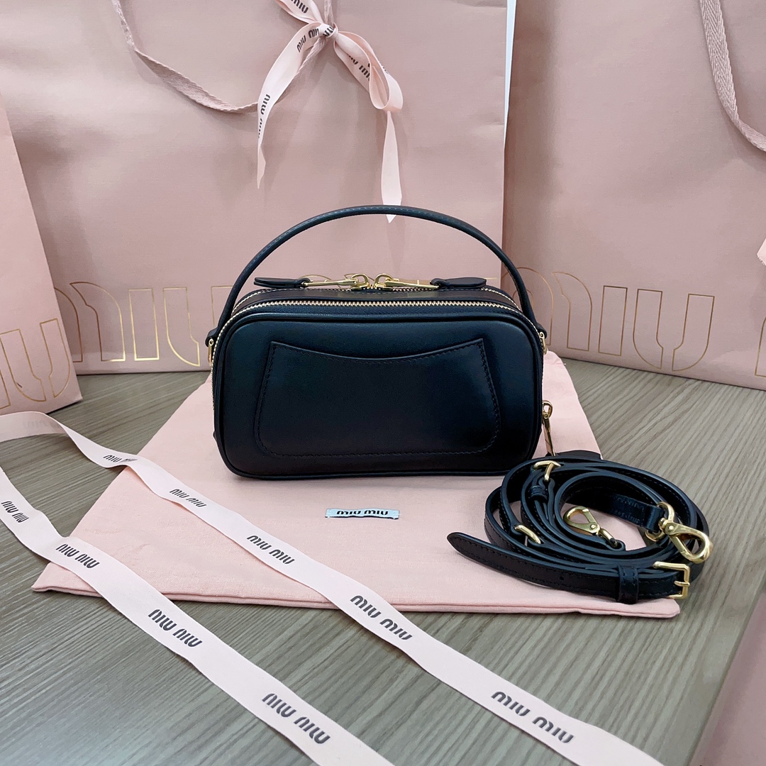 Miu Miu Lunch Box Bag: Top Calf Leather, Dual Zipper, & Adjustable Strap 4 i1698555169 9379 2