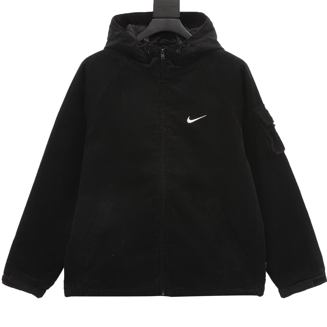 Supreme x Nike 灯芯绒棉服外套 联名款 Arc Corduroy Hooded Jacket 灯芯绒拉链连帽夹克外套 原版面料定染开发 面料手感非常好 所以细节辅料均按照原版制作 大厂工艺水准 品质堪比原版 Size: S-…