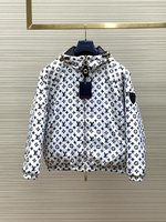 Designer 7 Star Replica
 Louis Vuitton Clothing Down Jacket Printing Winter Collection Fashion Hooded Top