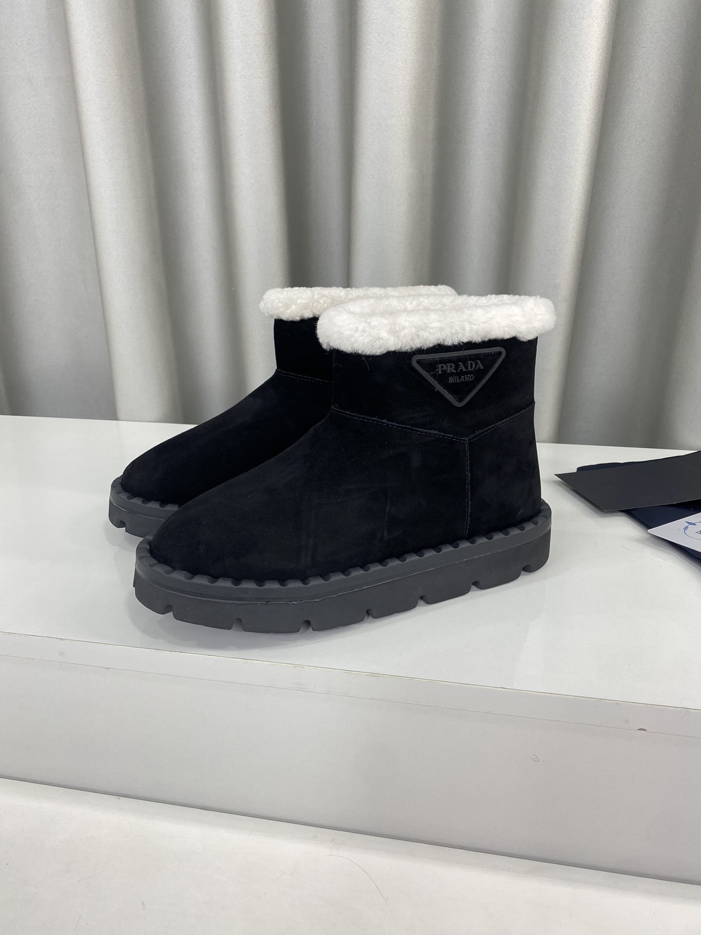 Prada Short Boots AAA Class Replica
 Rubber Wool Fall/Winter Collection Casual