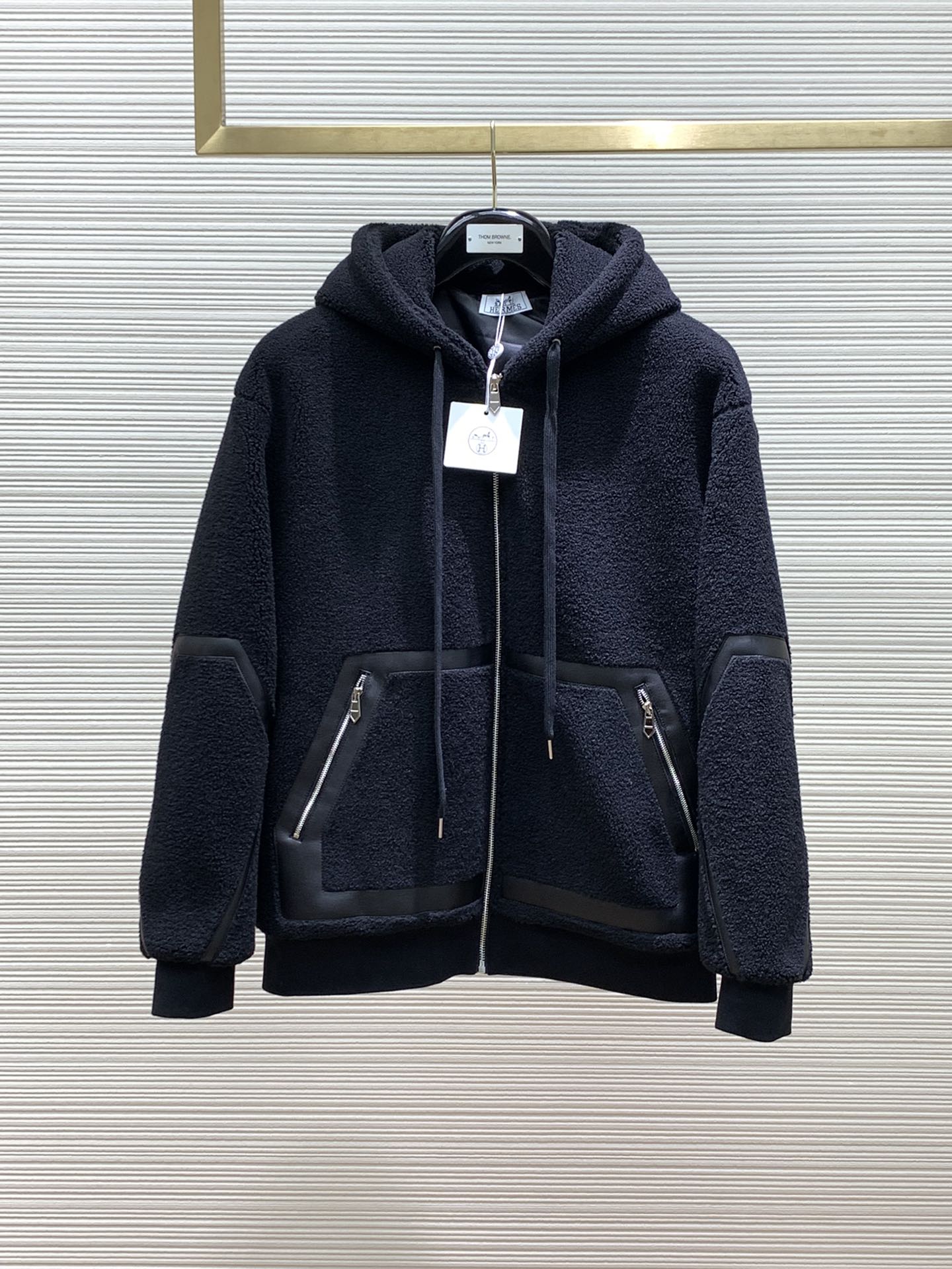 Hermes Clothing Coats & Jackets Printing Winter Collection Fashion Hooded Top