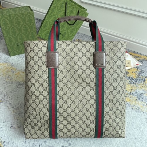 Gucci GG Supreme Print Tote Bag, 39X41X16 cm, Brown