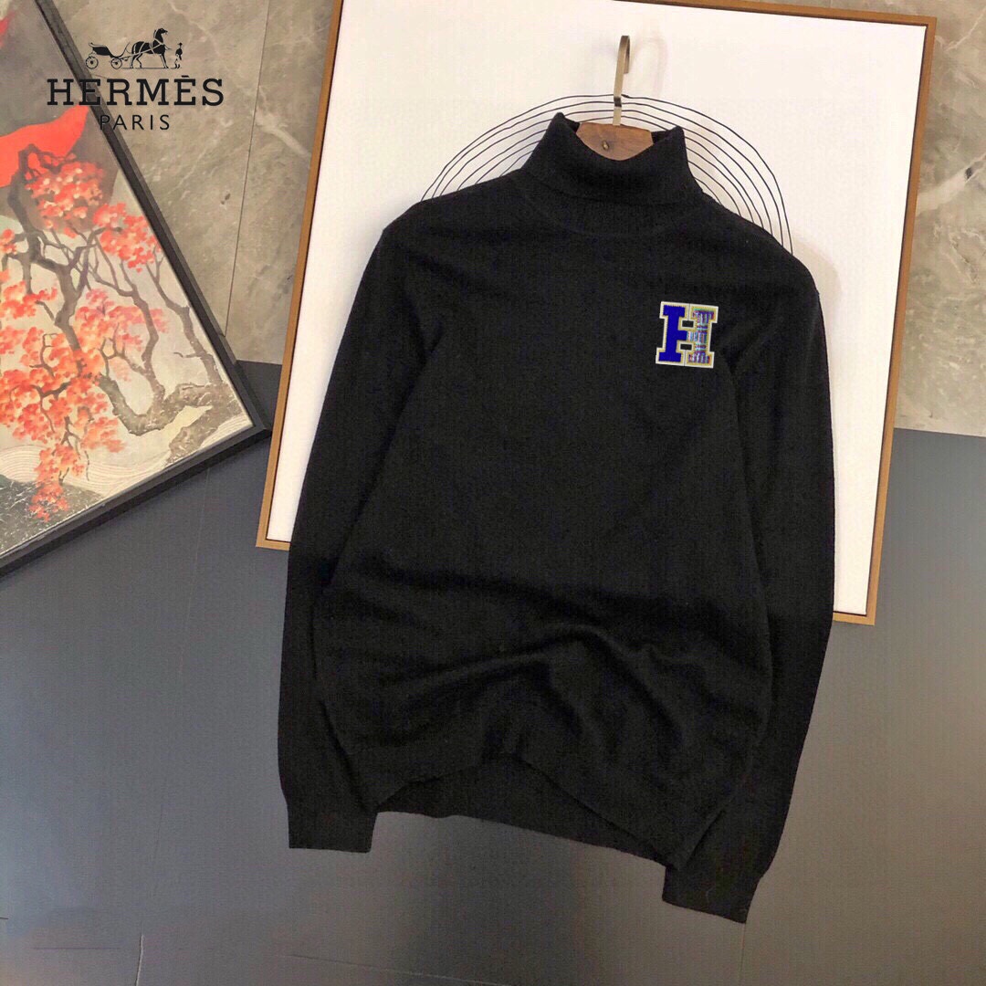 Hermes Clothing Knit Sweater Men Knitting Wool Fall/Winter Collection