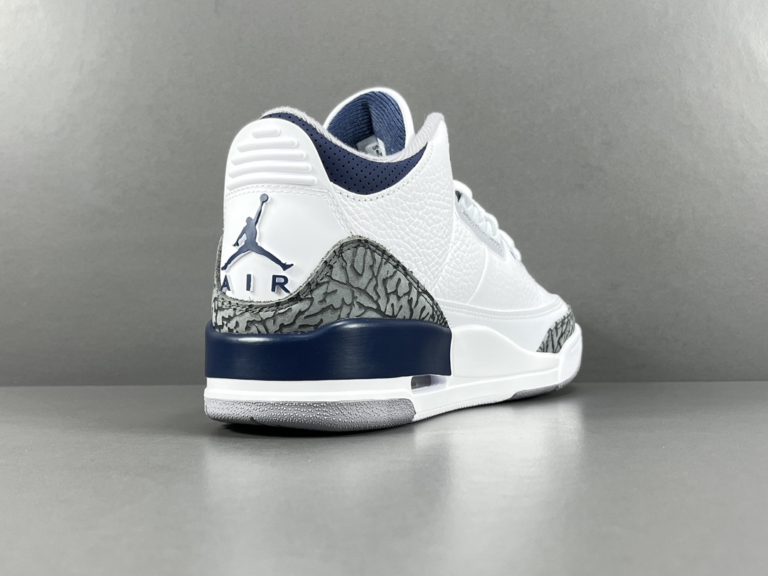  福利特价
【纯原：顶级AJ3】灰黑色 Jordan Air Jordan 3 White Navy  