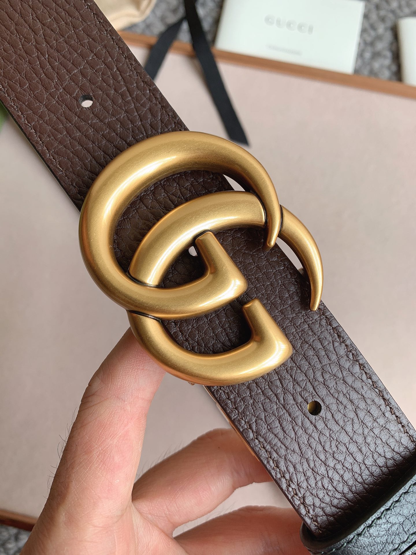  双G专柜货 正版开模 原版面料 宽3.7cm 顶级做工 原单品质 高端商务休闲款 简约百搭