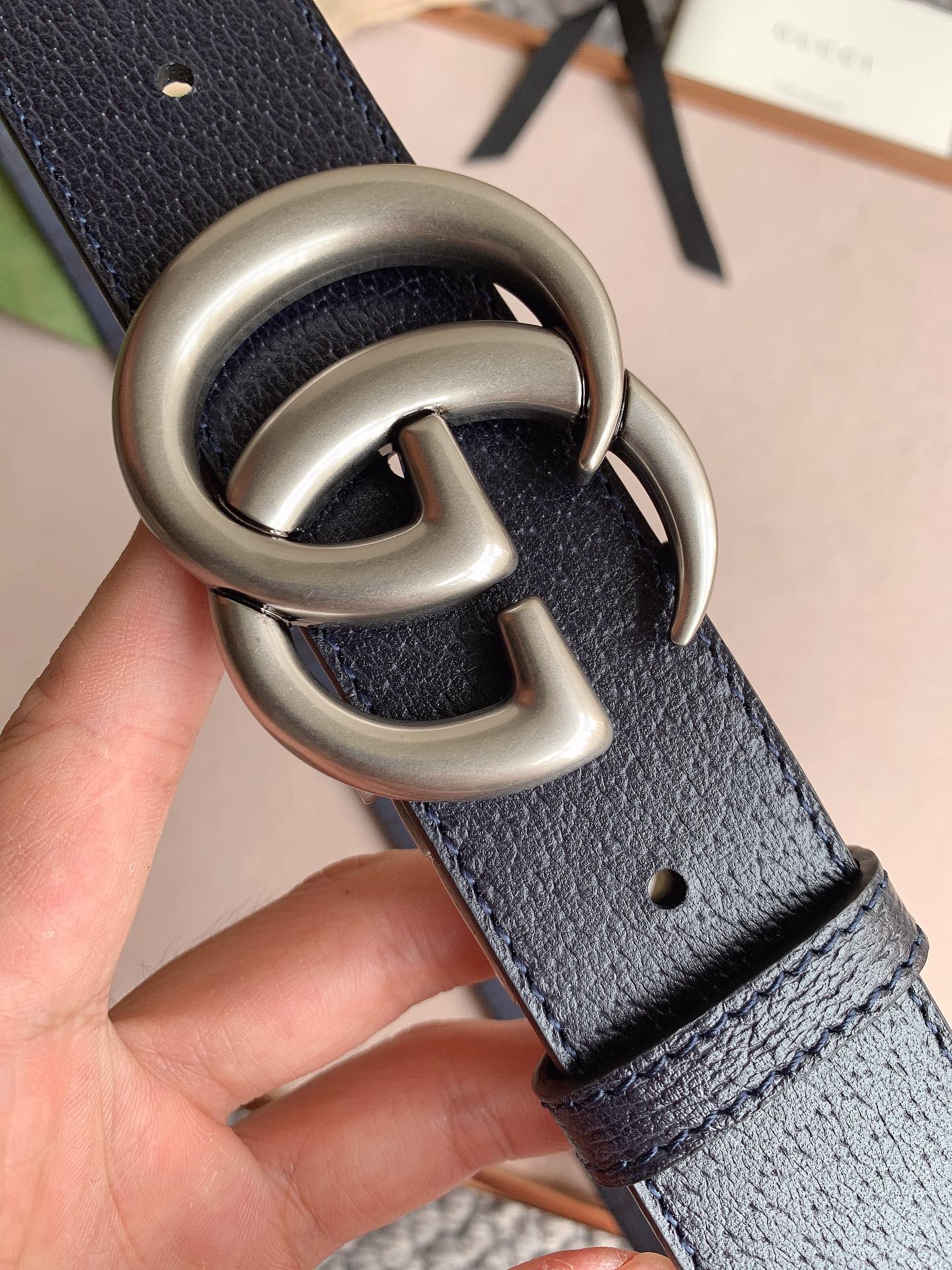   双G专柜货 正版开模 原版面料 宽3.7cm 顶级做工 原单品质 高端商务休闲款 简约百搭