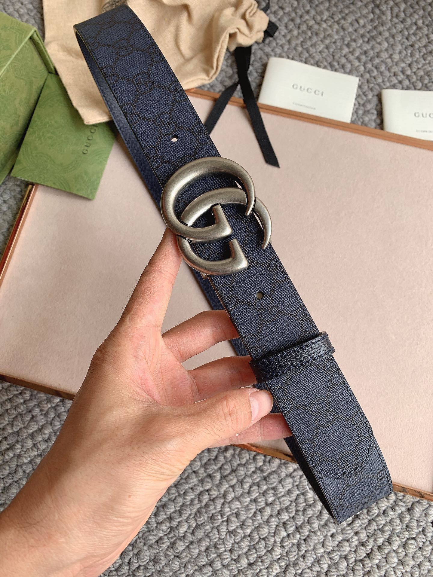   双G专柜货 正版开模 原版面料 宽3.7cm 顶级做工 原单品质 高端商务休闲款 简约百搭