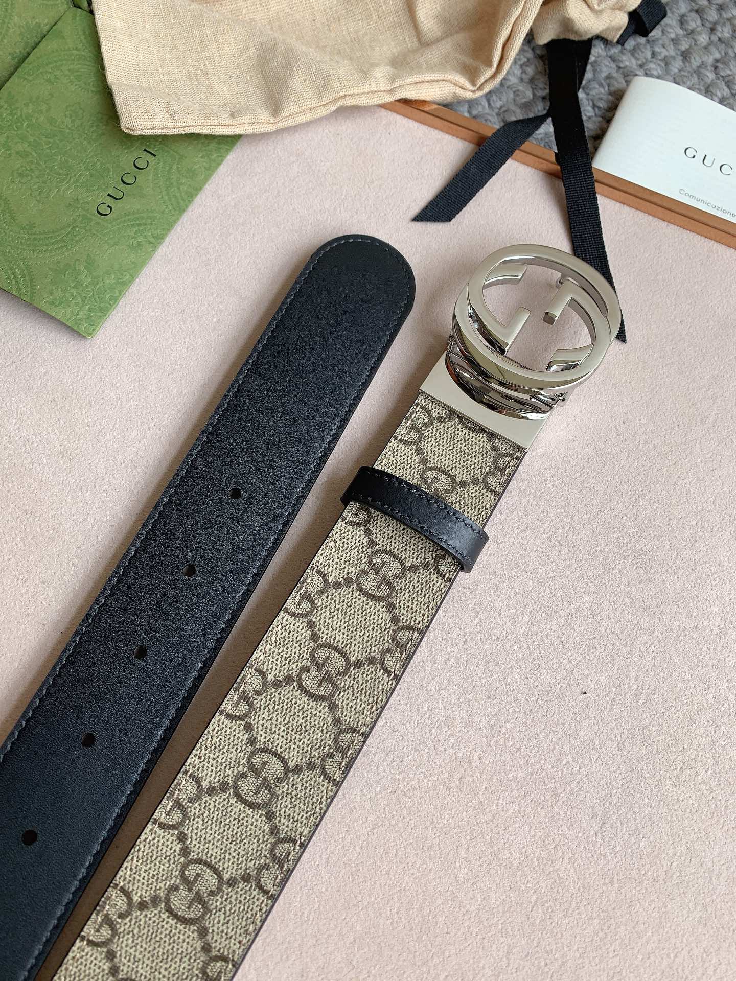  双G专柜货 正版开模 原版面料 宽3.7cm 顶级做工 原单品质 高端商务休闲款 简约百搭