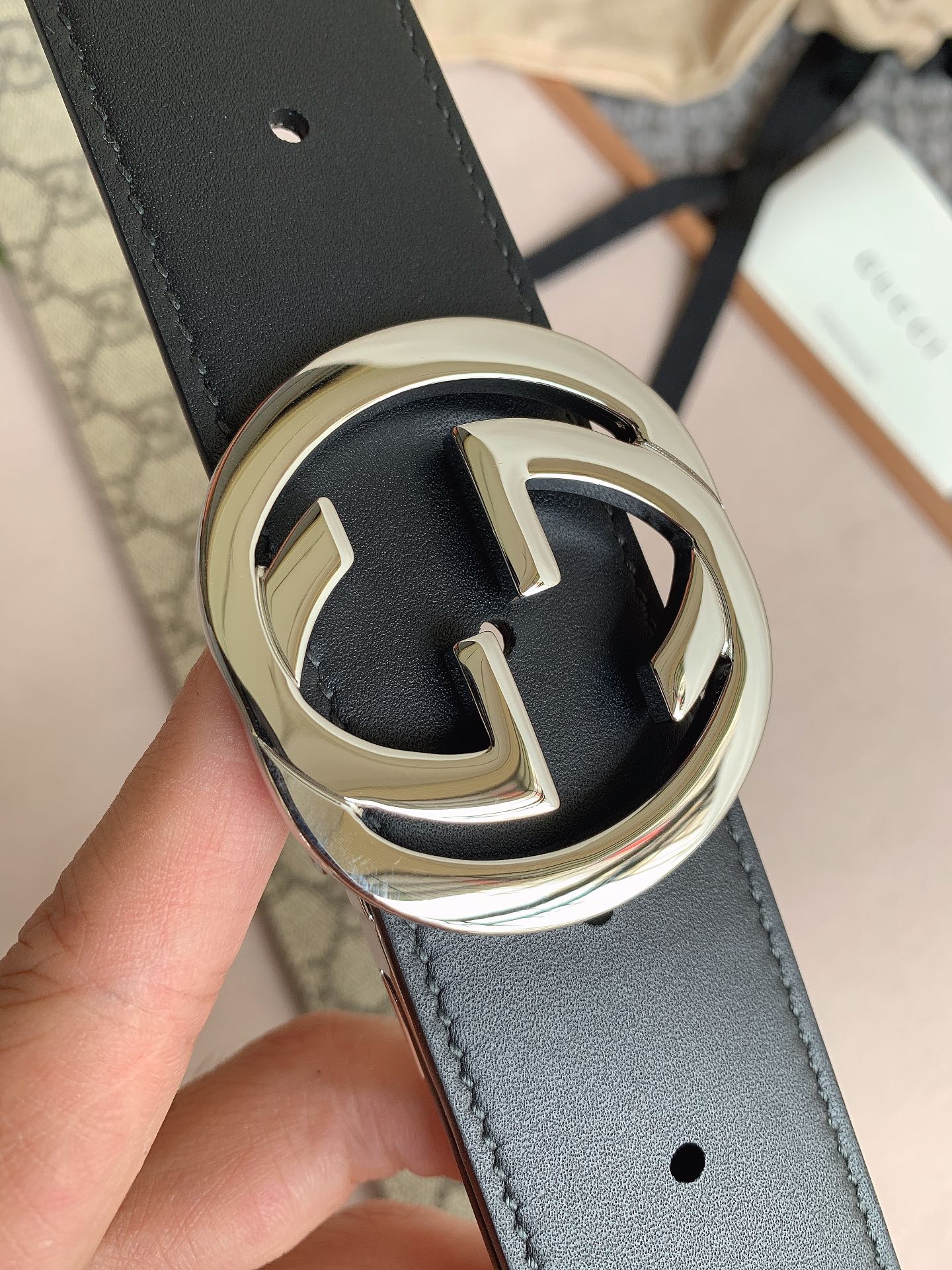  双G专柜货 正版开模 原版面料 宽3.7cm 顶级做工 原单品质 高端商务休闲款 简约百搭