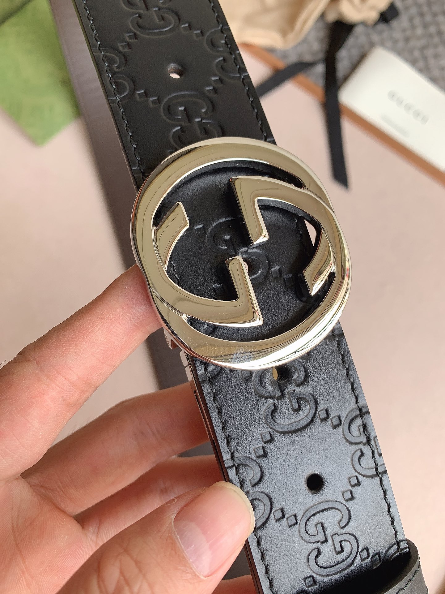  双G专柜货 正版开模 原版面料 宽3.7cm 顶级做工 原单品质 高端商务休闲款 简约百搭