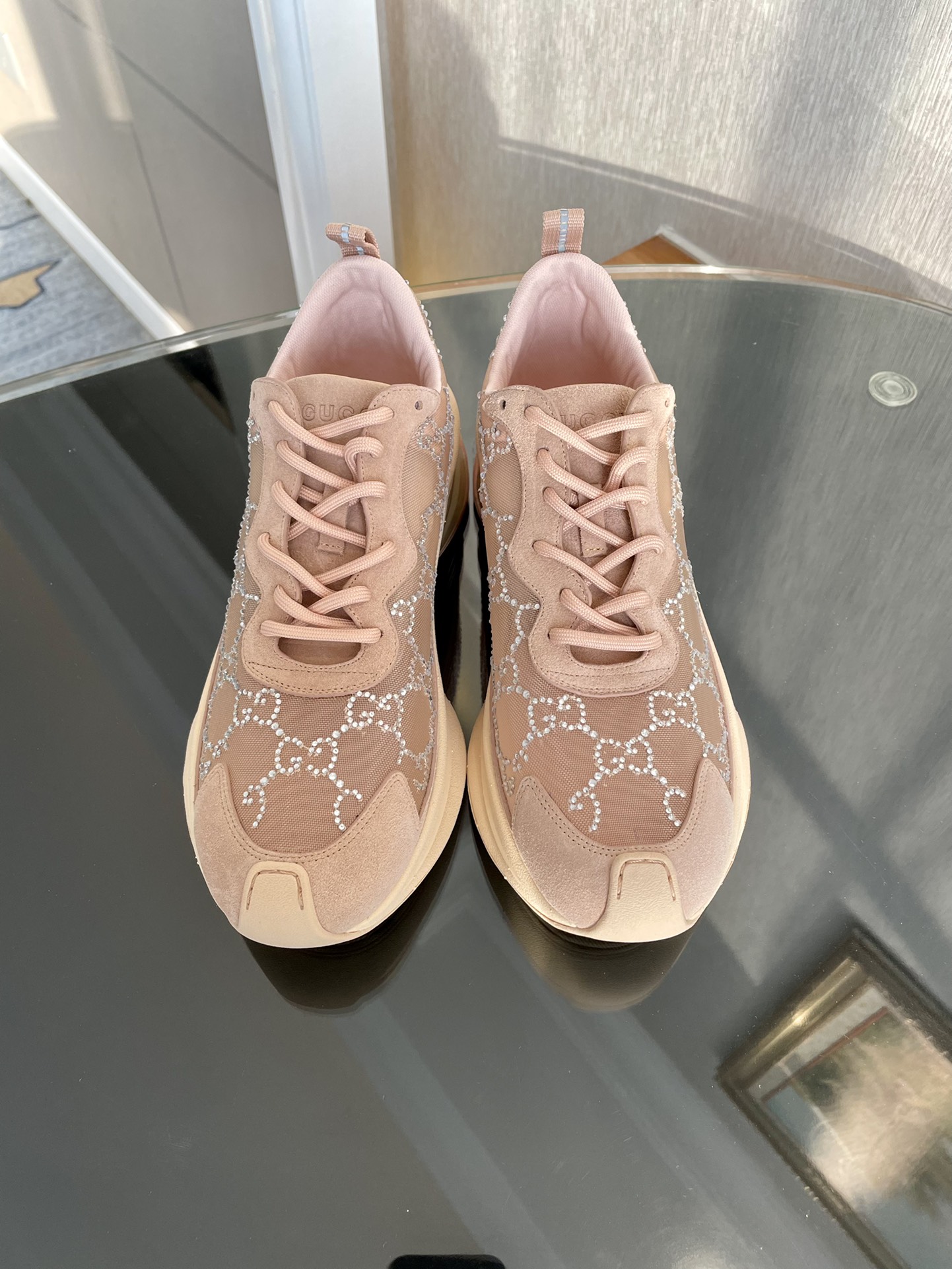 GUCCI Ripple ダッドスニーカー 春の新作 ペアモデル ウェーブタービーソール+5cmヒールアップ トップクラス代購バージョン