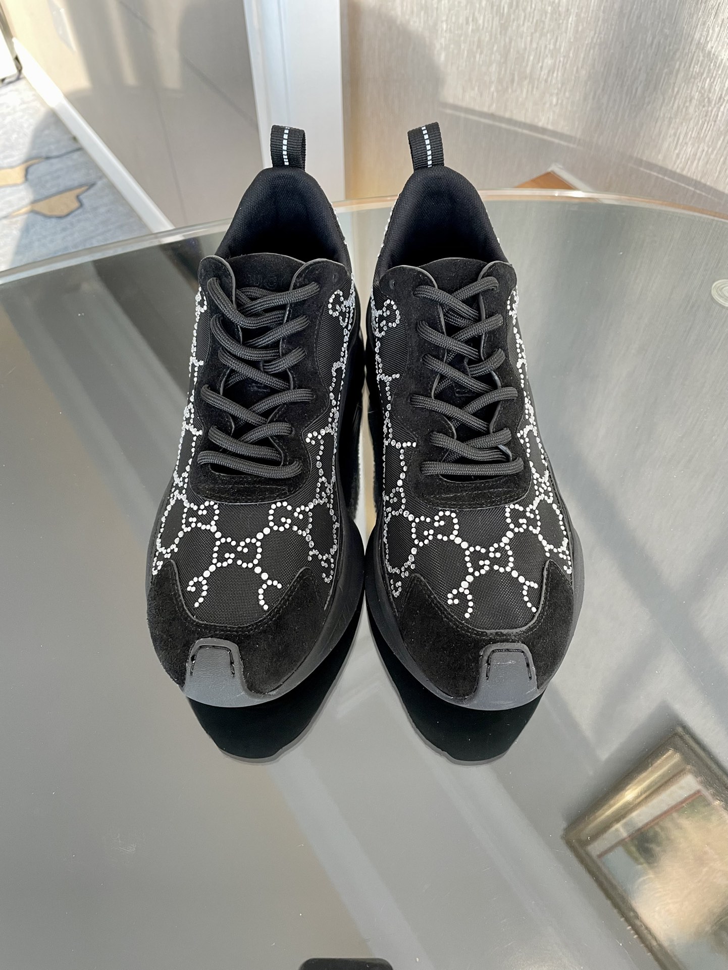 GUCCI Ripple ダッドスニーカー 春の新作 ペアモデル ウェーブタービーソール+5cmヒールアップ トップクラス代行バージョン