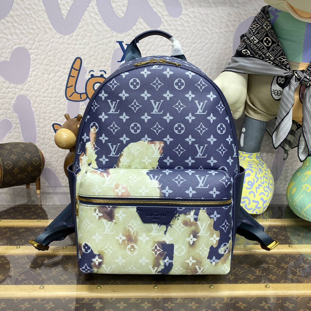 Louis Vuitton LV Discovery Bags Backpack Blue Printing Monogram Canvas Spring/Summer Collection M46806