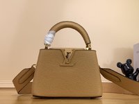 Louis Vuitton LV Capucines Bags Handbags Brown Taurillon Fall Collection Mini m59227