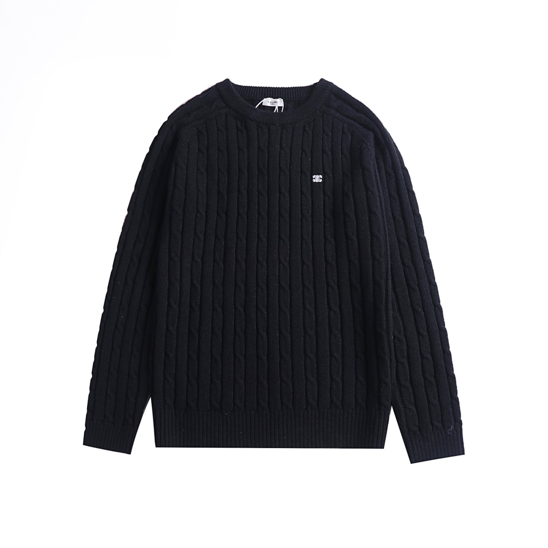 Celine Clothing Sweatshirts Best Replica 1:1
 Knitting Wool Fashion Casual