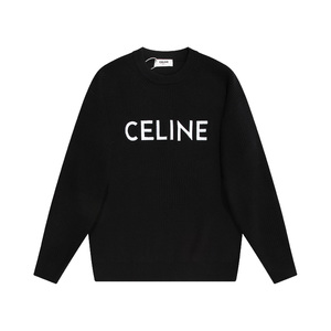 Celine Clothing Sweatshirts Top Quality Embroidery Rabbit Hair Wool Fall/Winter Collection