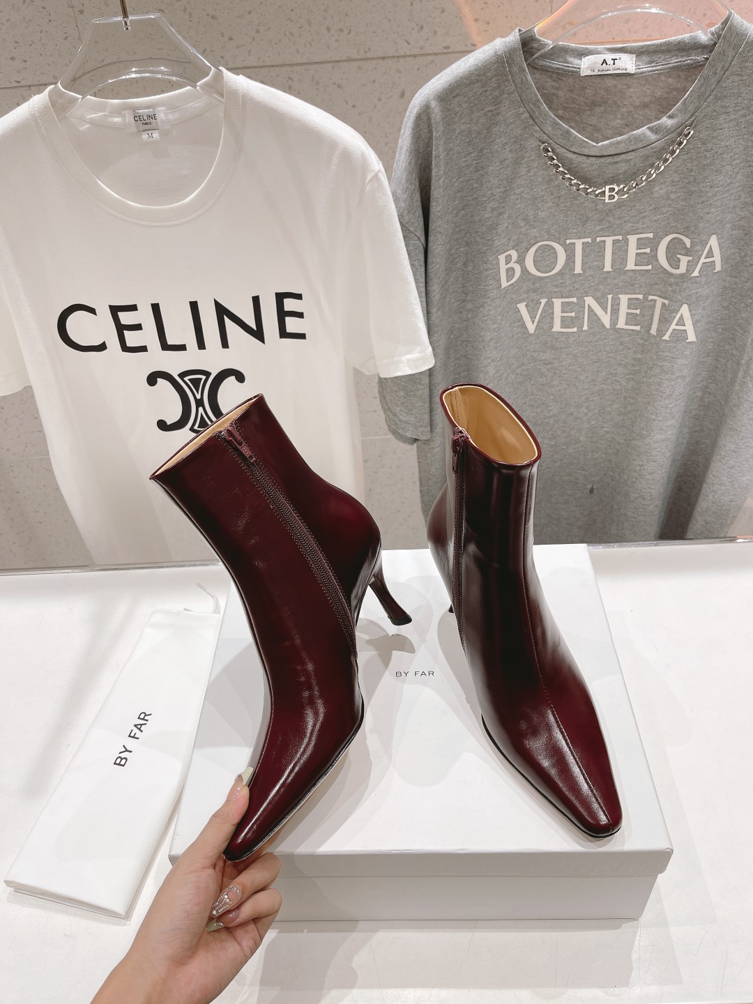 高版本出厂 🆕By Far 2025秋冬上新 气质款 全皮版 小猫跟 新款靴子 1:1 正品购入 小方头