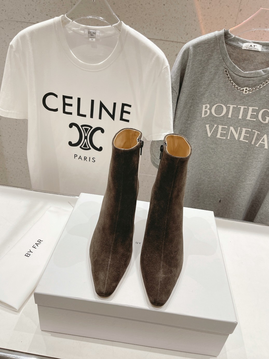 高版本出厂 🆕By Far 2024秋冬上新 气质款 全皮版 小猫跟 新款靴子 1:1 正品购入 小方头