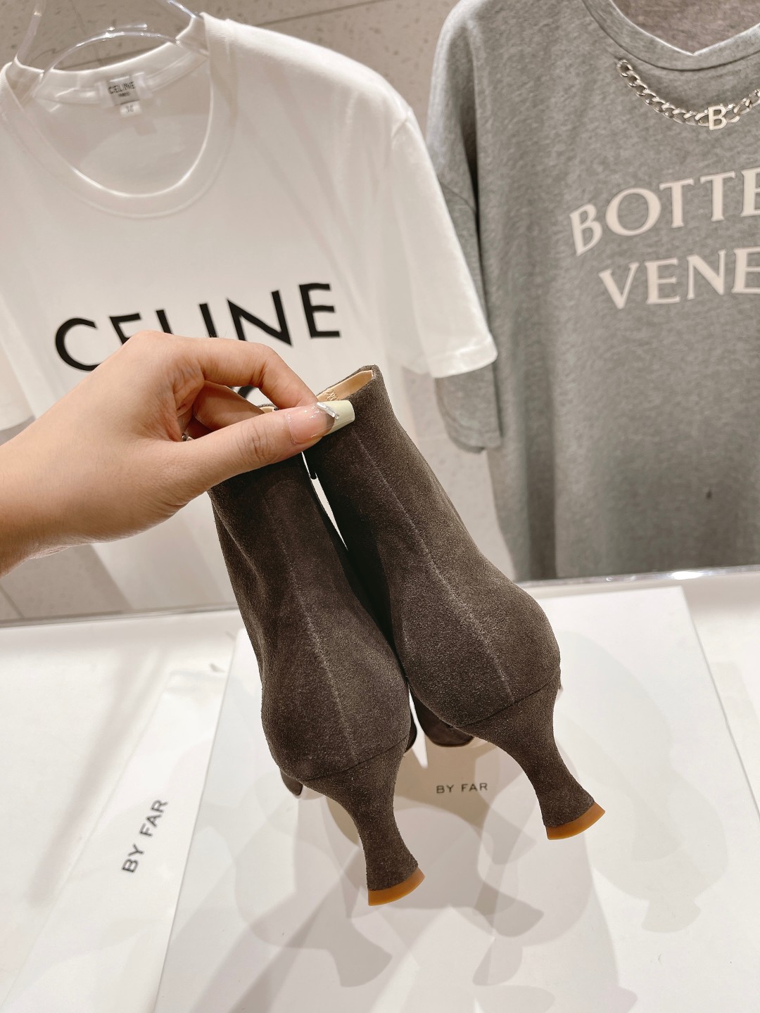 高版本出厂 🆕By Far 2024秋冬上新 气质款 全皮版 小猫跟 新款靴子 1:1 正品购入 小方头