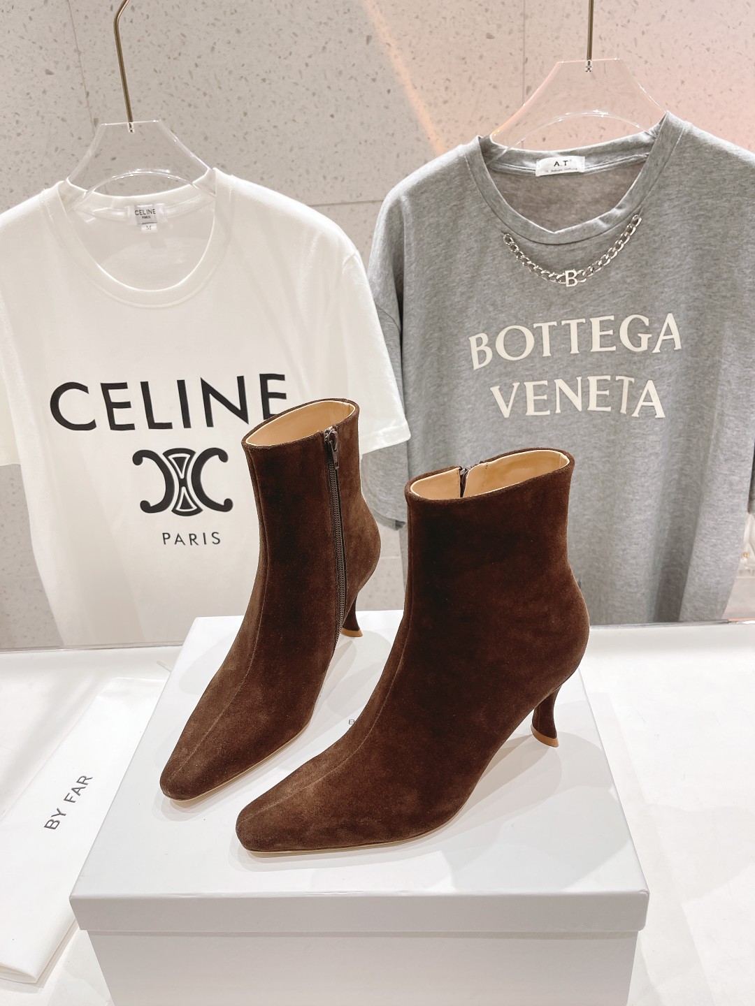 高版本出厂 🆕By Far 2025秋冬上新 气质款 全皮版 小猫跟 新款靴子 1:1 正品购入 小方头