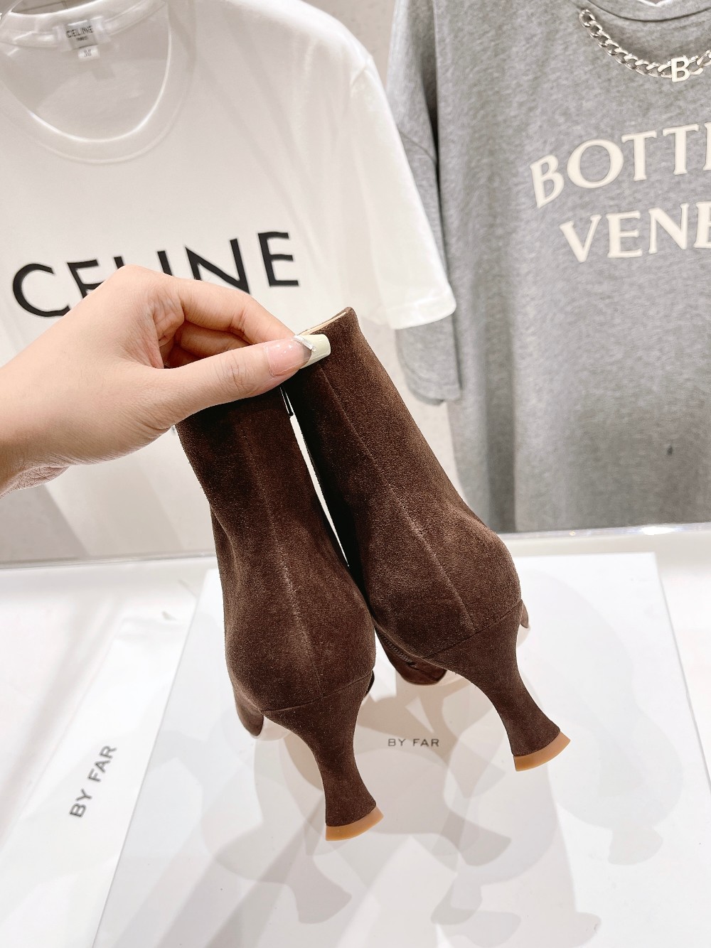 高版本出厂 🆕By Far 2025秋冬上新 气质款 全皮版 小猫跟 新款靴子 1:1 正品购入 小方头