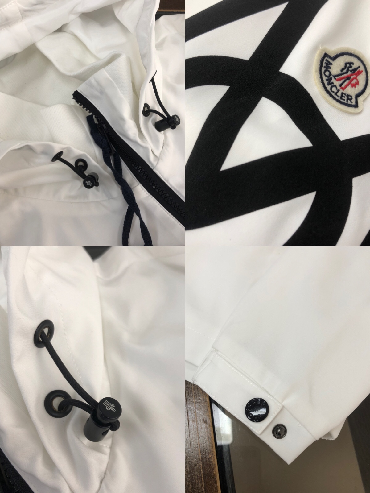  Moncler 蒙口 夹克 风衣 外套！上身柔软舒适，防风防雨并且超级轻盈！手臂印有最新品牌印花～款式