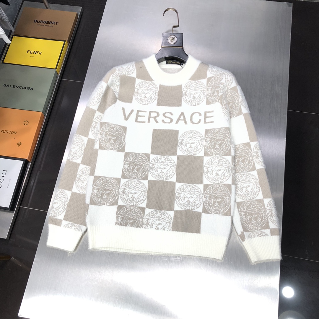 Versace Clothing Knit Sweater Knitting Wool Fall/Winter Collection Fashion