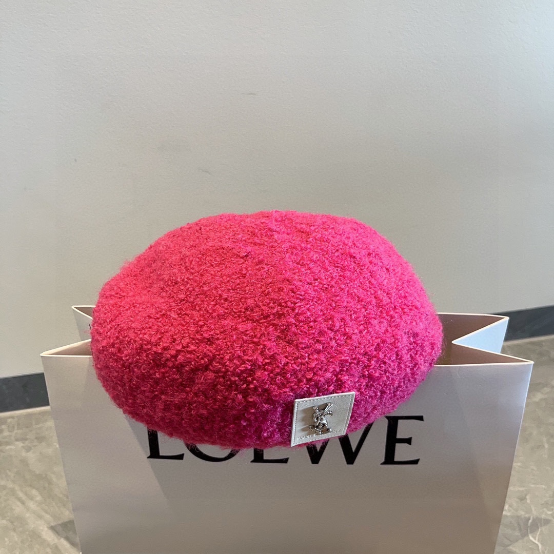 [YSL Hats]ss 2025 YSL Saint Laurent Corduroy Beret Autumn and winter beret pum