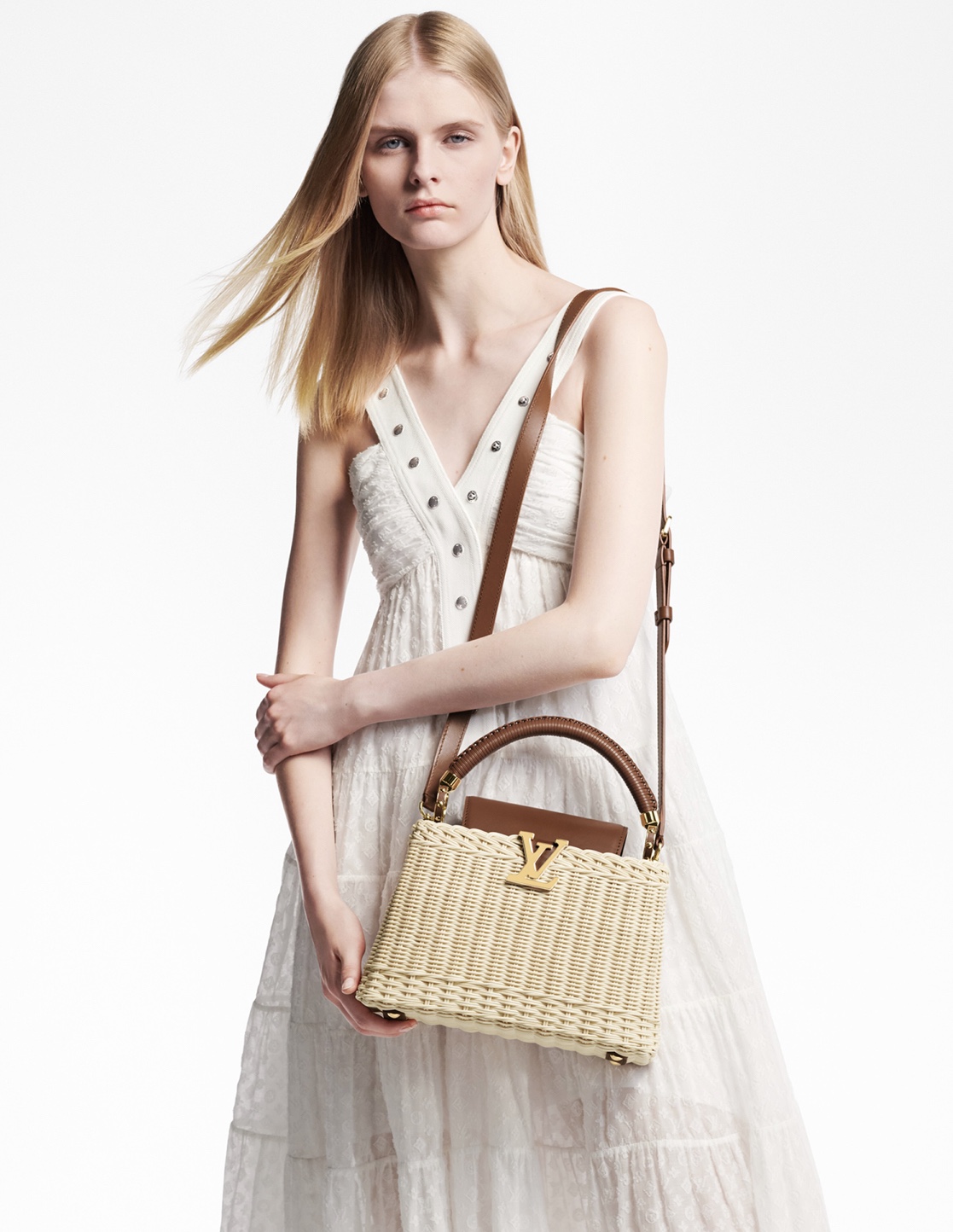 Louis Vuitton LV Capucines Bags Handbags Brown Weave m22173