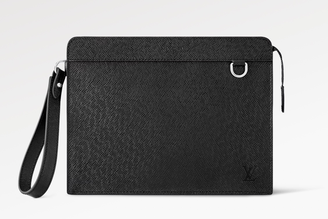 [STANDING POUCH Clutch] m81745 Black (Cross Pattern) Reference Picture