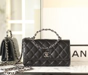 Chanel Crossbody & Shoulder Bags Only sell high-quality
 Black Silver Set With Diamonds All Copper Calfskin Cowhide Fall/Winter Collection Chains