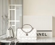 High Quality Online
 Chanel Crossbody & Shoulder Bags Silver White Set With Diamonds All Copper Calfskin Cowhide Fall/Winter Collection Chains