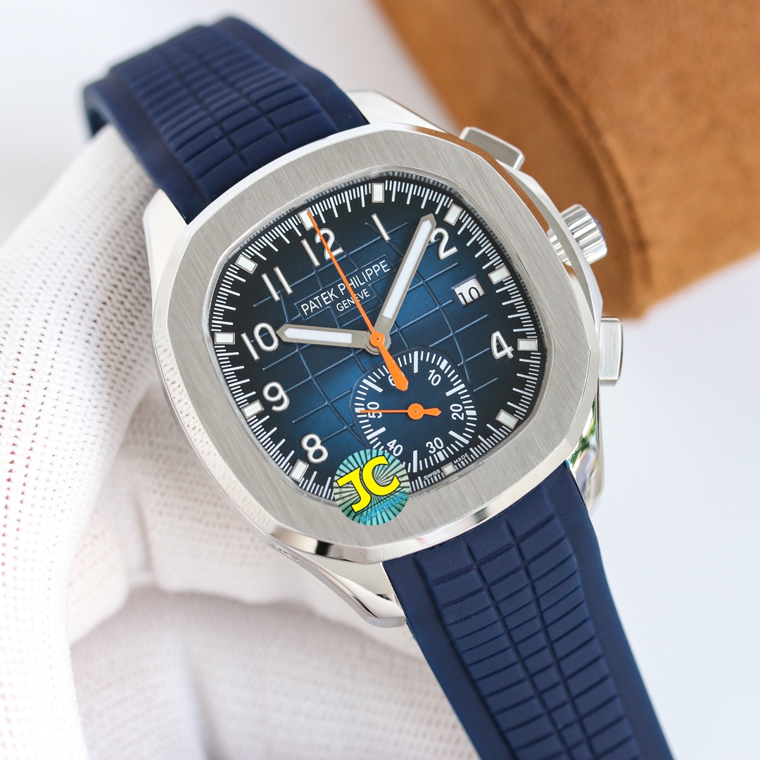 NO:143515,Patek Philippe AQUANAUT series grenade PA-001. The watch size is 42.2mm, polished and polished, both of which are top-notch on the market. It uses a stable and durable 7750 automatic mechanical movement to change to CH 28-520 C movement. The exquisite movement has the function of chronograph running seconds.,,patek philippe19860909百达翡丽AQUANAUT系列手雷PA-001.腕表尺寸42.2mm 打磨和抛光均属市面顶级.采用稳定耐用的7750自动机械机芯改CH 28-520 C机芯.做工精湛的机芯拥有计时跑秒功能.,,patek philippe,Watch