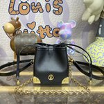 AAA+
 Louis Vuitton Handbags Bucket Bags AAAA Customize
 Black Yellow Monogram Reverse Canvas Mini M82886