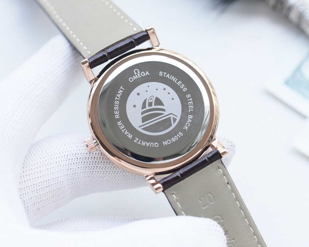 Omega Couple’s Wristwatch: Steel Kit, Imported Movement, Mineral Glass, Elegant Love - 图片 8
