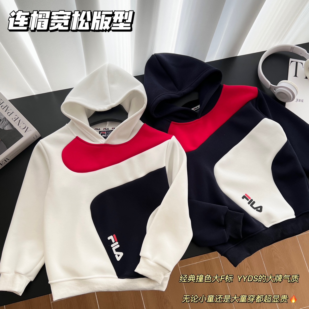 FILA Kids’ Stylish Hoodie Suit with Special Air Kit for Big Design Sense - 图片 5