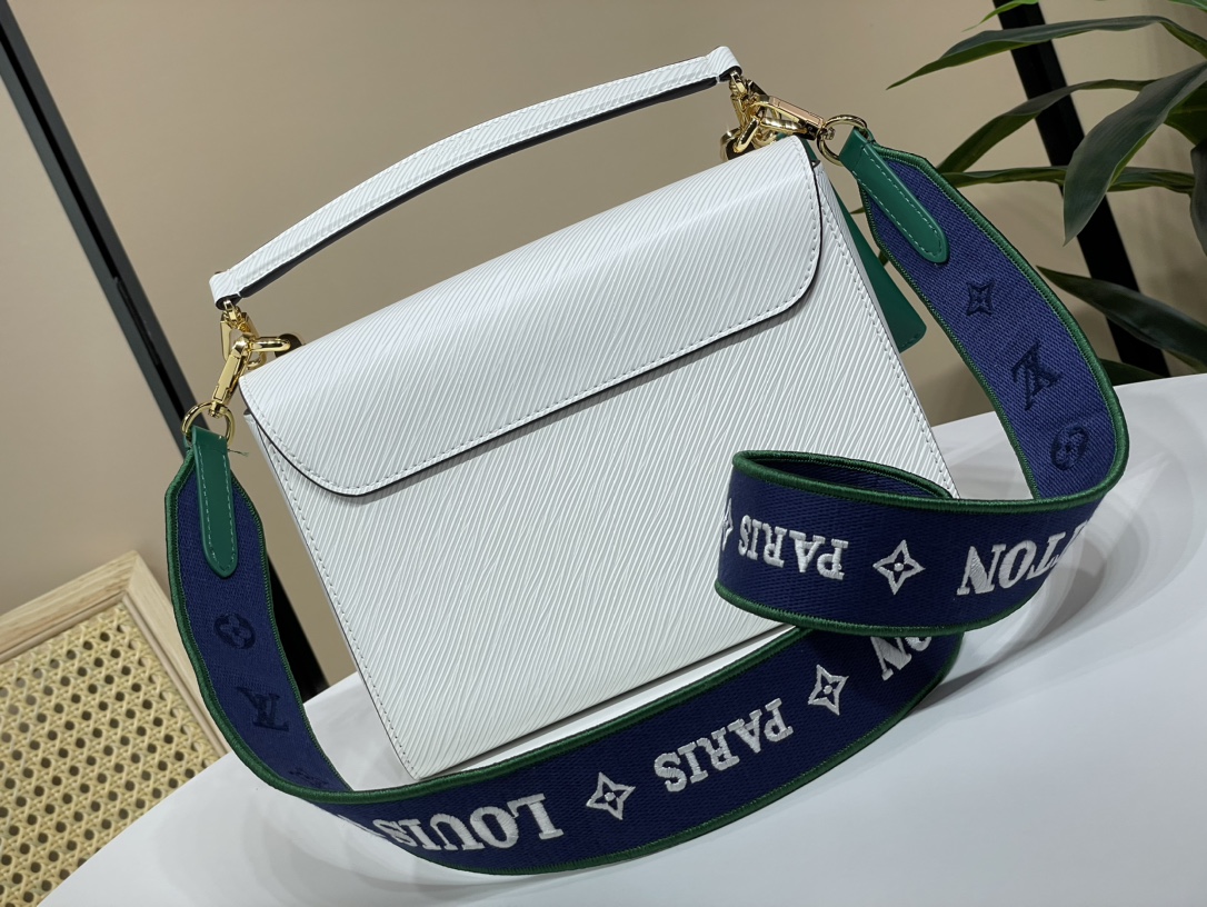 Louis Vuitton [Twist Medium Handbag] M23514 White (Water Ripple)