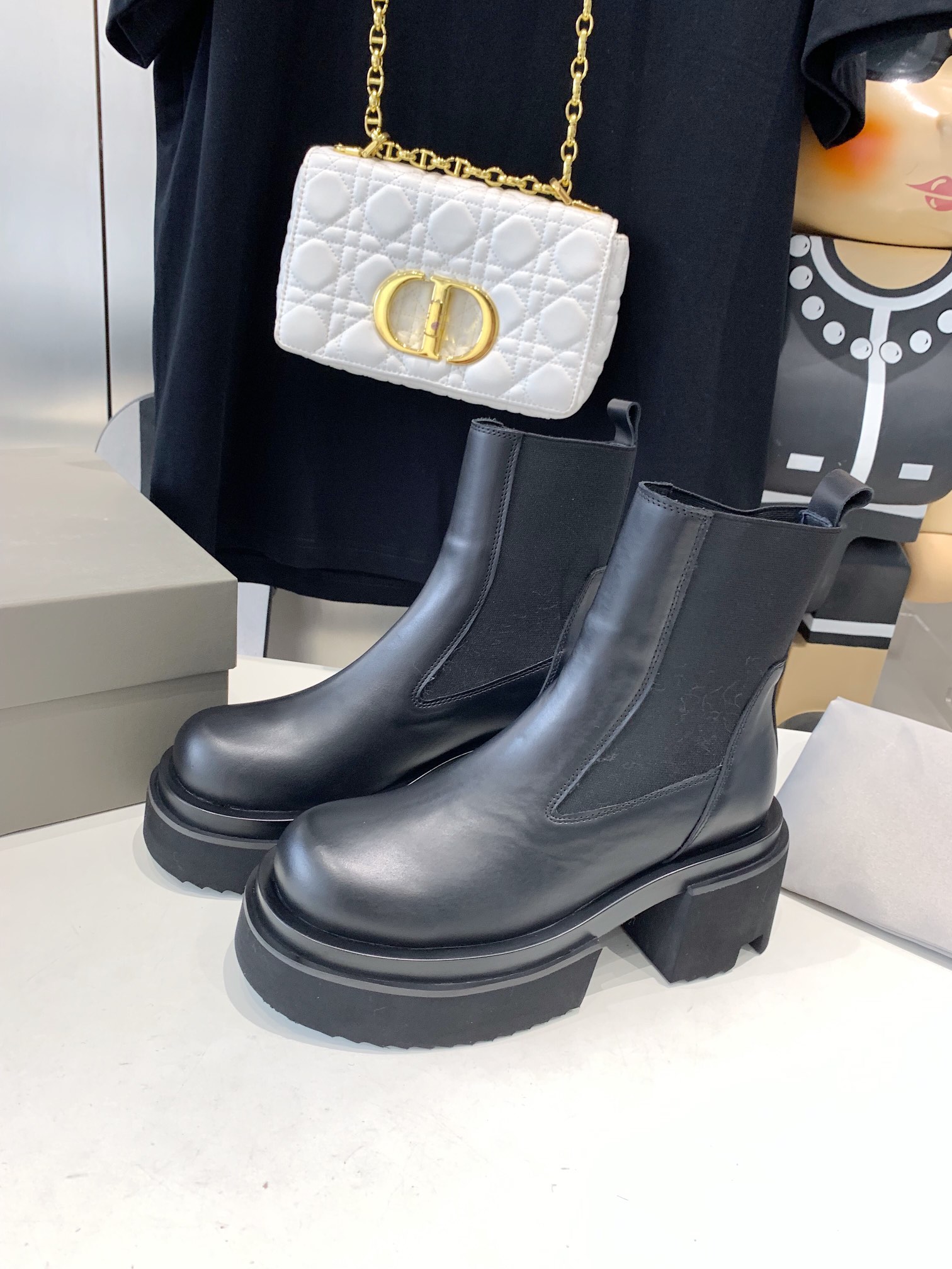 2023 Rick Owens Thick Net Boots: 7CM Height Increase, Hot and Youthful