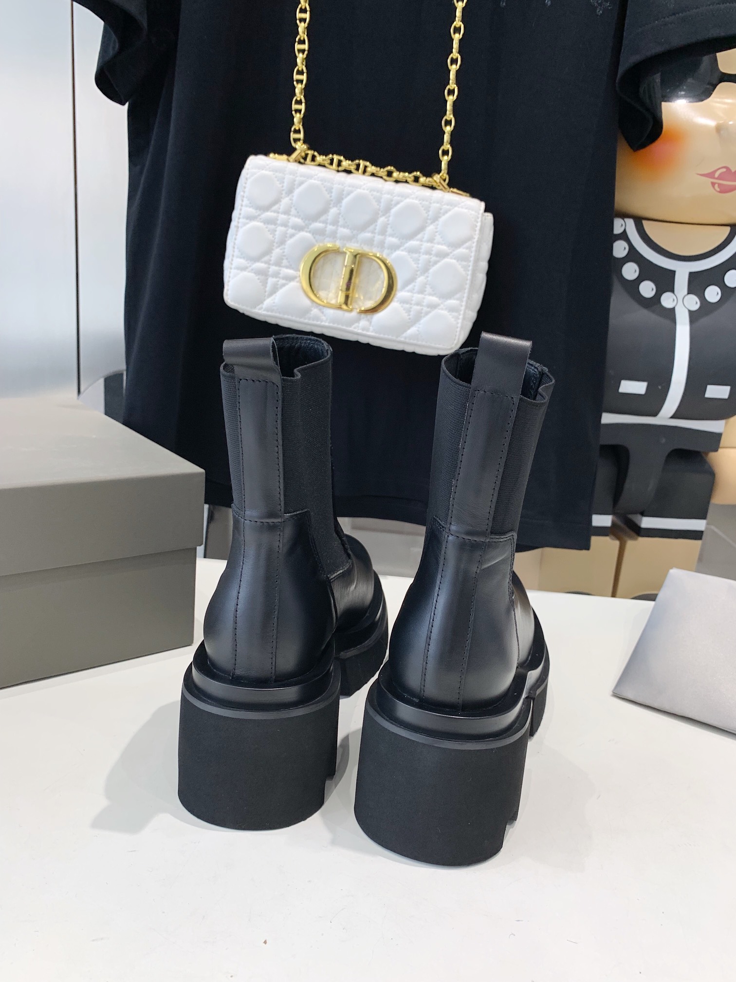 2023 Rick Owens Thick Net Boots: 7CM Height Increase, Hot and Youthful - 图片 8