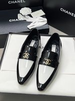 Chanel Shoes Loafers Fashion Designer
 Genuine Leather Patent Sheepskin