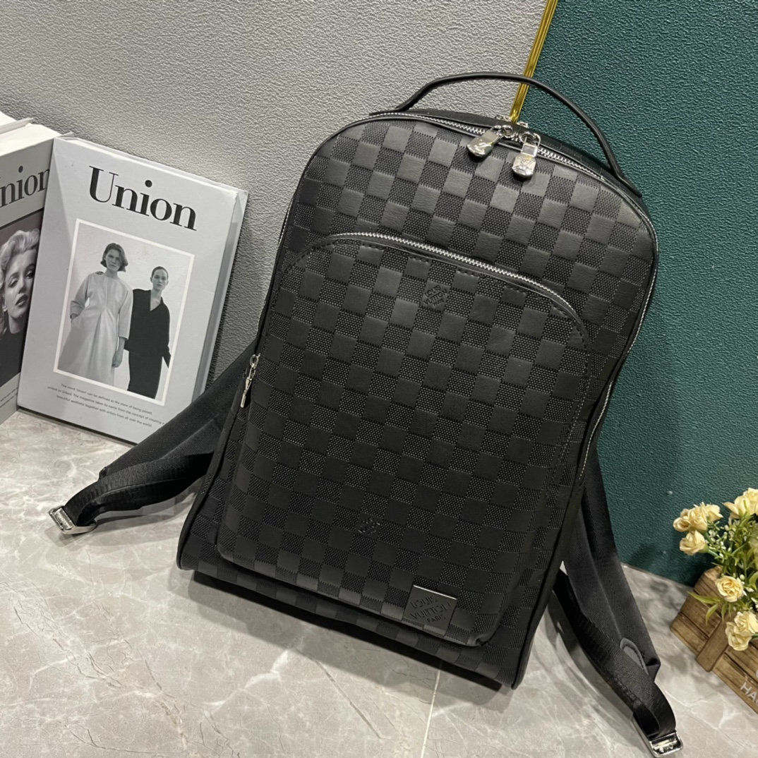 Louis Vuitton LV Avenue Bags Backpack Black Grid Damier Graphite Canvas N40499
