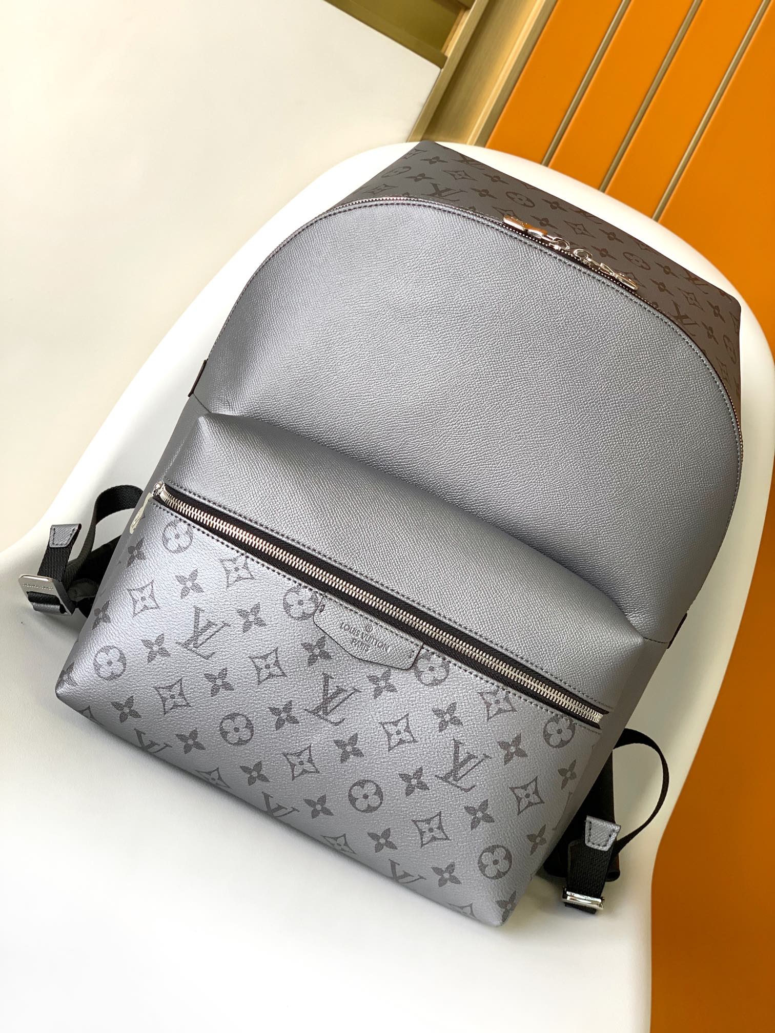 Louis Vuitton LV Discovery Bags Backpack Black Blue Silver White Monogram Canvas M30230
