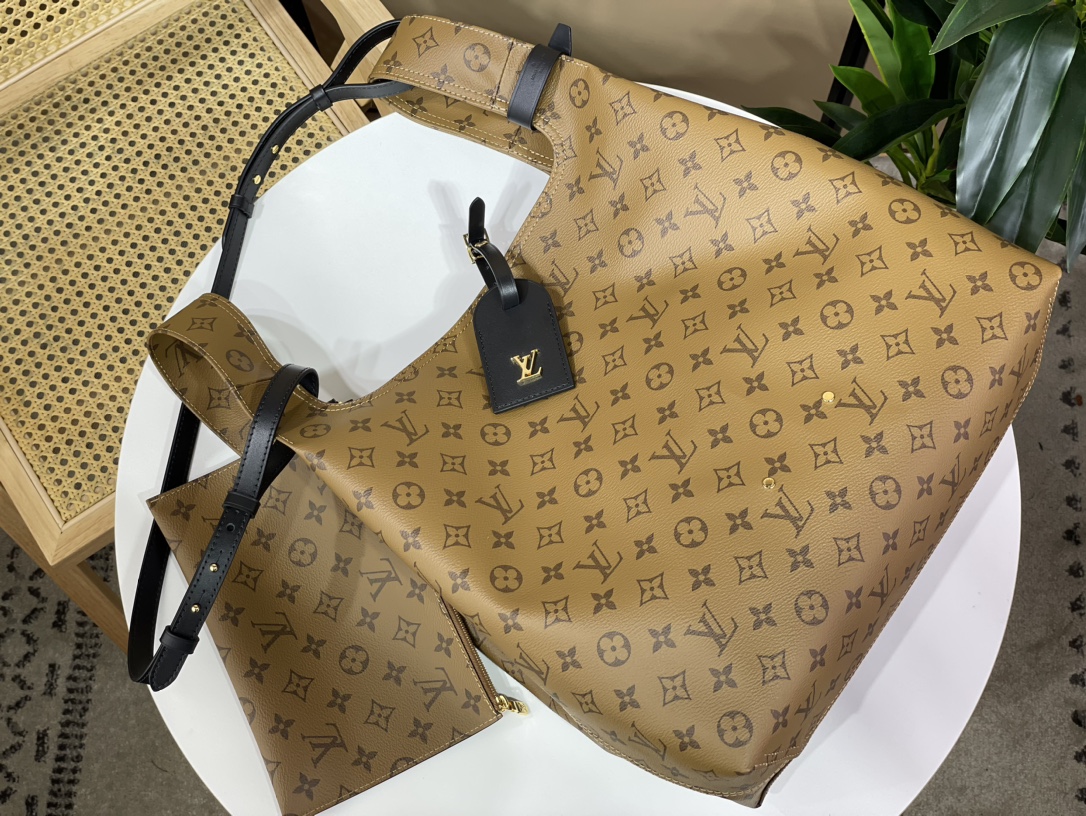Louis Vuitton Top purchasing agent LV ATLANTIS vegetable basket large handbag m46817 46821 Huanghua